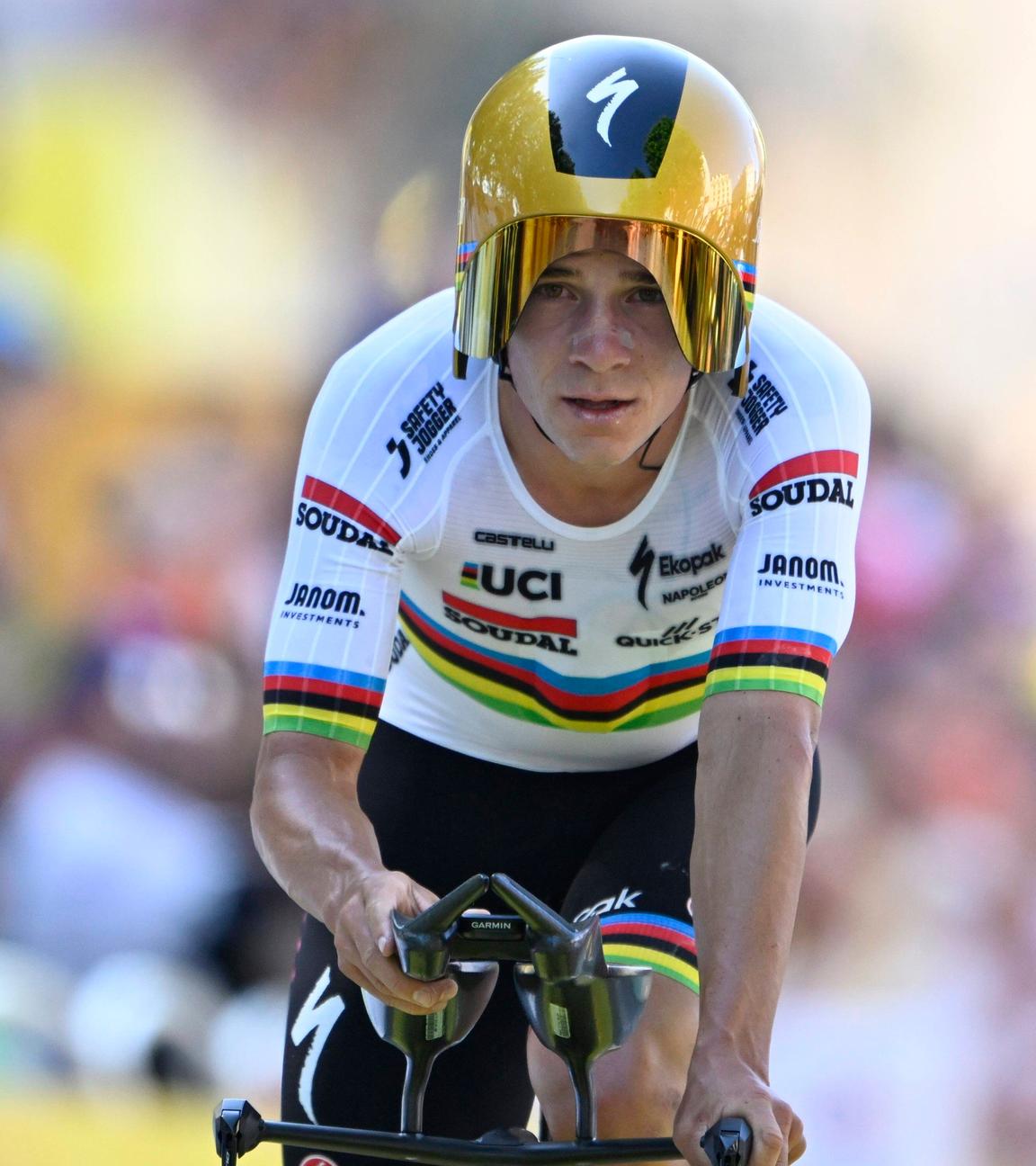 Evenepoel Remco am 09.07.25 in Aktion.