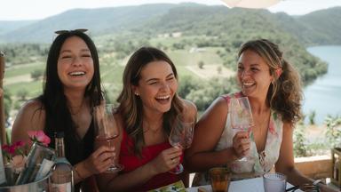 Event der Winzerschwestern Knodt an der Moselschleife
