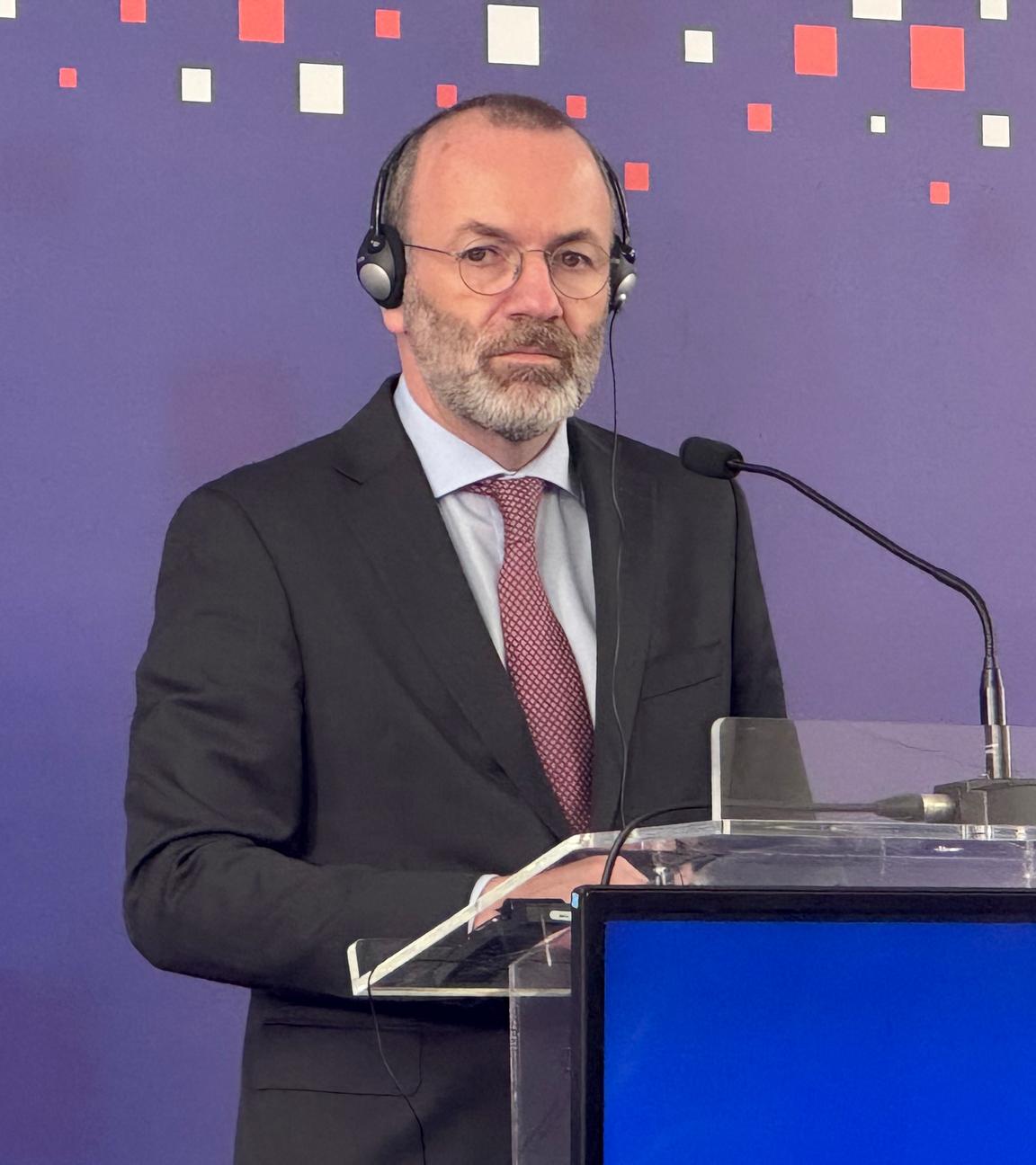 Kroatien, Zagreb: Partei- und Fraktionsvorsitzender der EVP Manfred Weber (CSU) beim Treffen der Europäischen Volkspartei (EVP), Archivbild