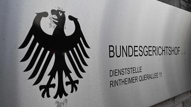Ein Schild des Bundesgerichtshofs in Karlsruhe.