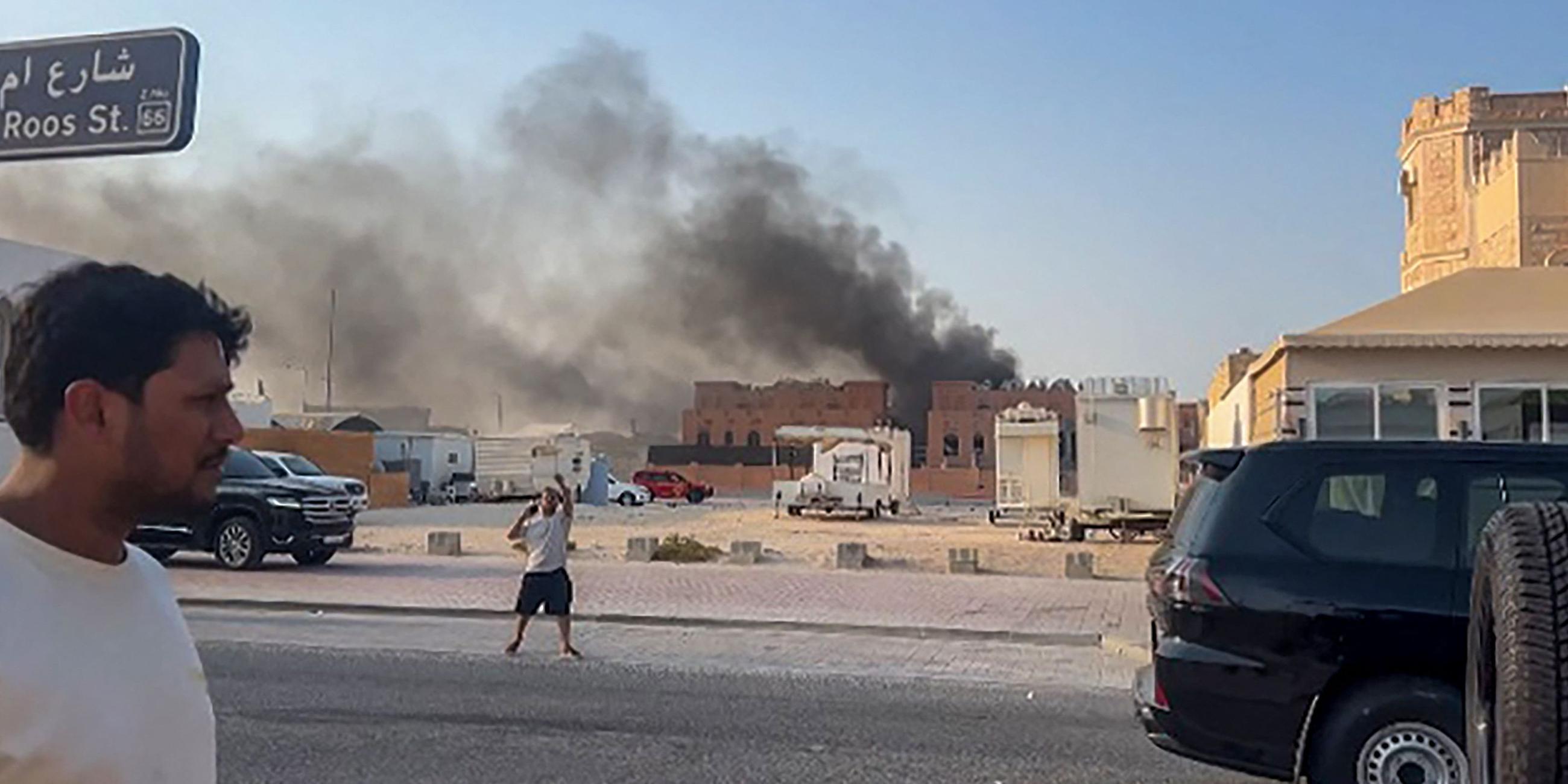 An Israeli military official told AFP that the military had carried out air strikes on Doha