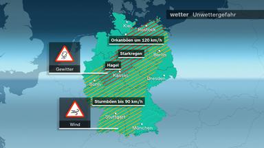 Eine erneute Hitzewelle in Deutschland erhöht das Potenzial für Orkanböhen und starkem Regen. 