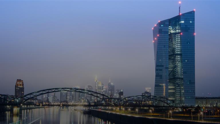 EZB-Zentrale in Frankfurt am Main am 03.01.2021