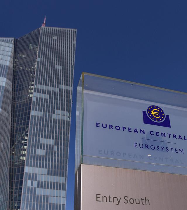 Hochhause der Europäischen Zentralbanl in Frankfurt