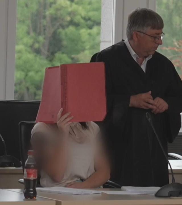 Angeklagte Gina H. im Gerichtssaal