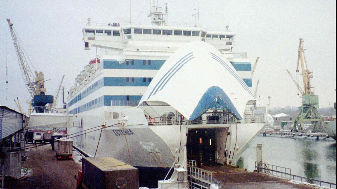 Das Fährschiff Estonia in der Frontansicht
