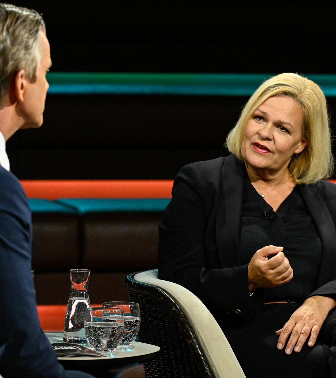 Die ehemalige Bundesinnenministerin Nancy Faeser bei "Lanz"
