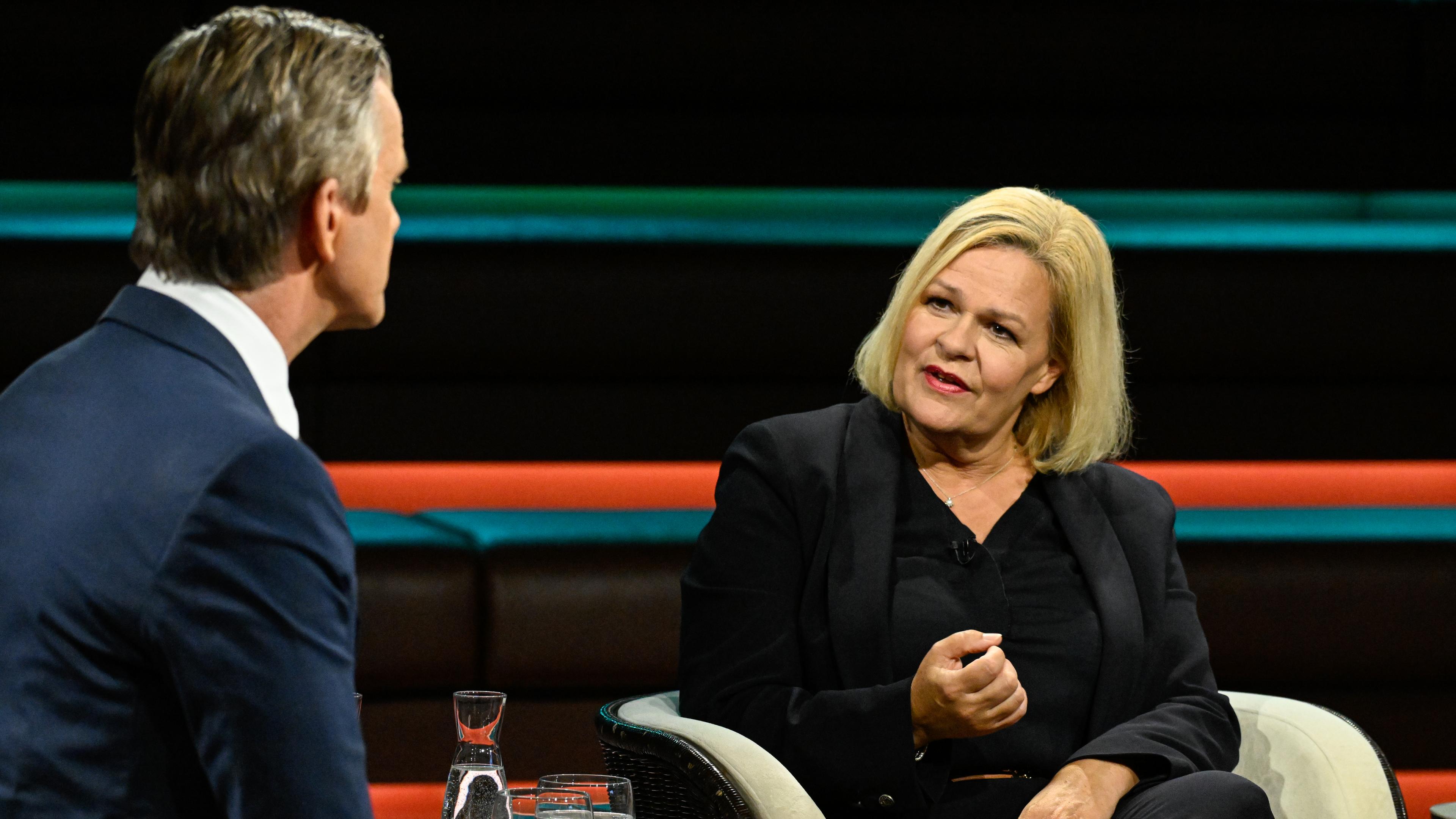 Die ehemalige Bundesinnenministerin Nancy Faeser bei "Lanz"