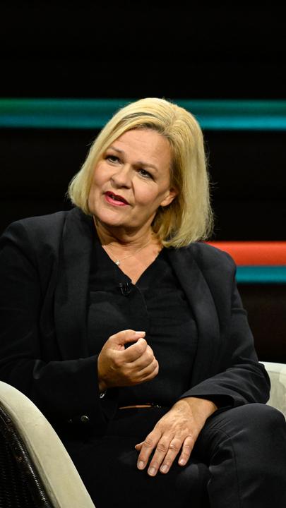 Die ehemalige Bundesinnenministerin Nancy Faeser bei "Lanz"