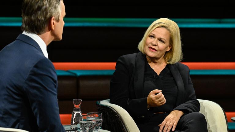 Die ehemalige Bundesinnenministerin Nancy Faeser bei "Lanz"