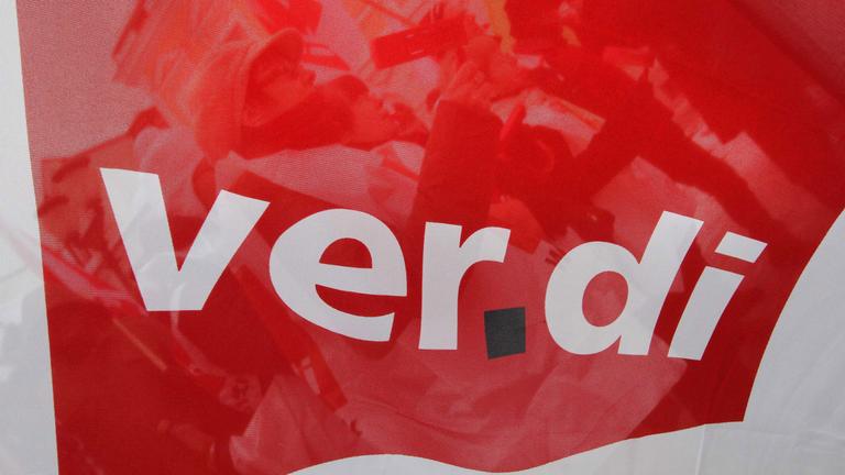 Fahne, ver.di, Symbolbild