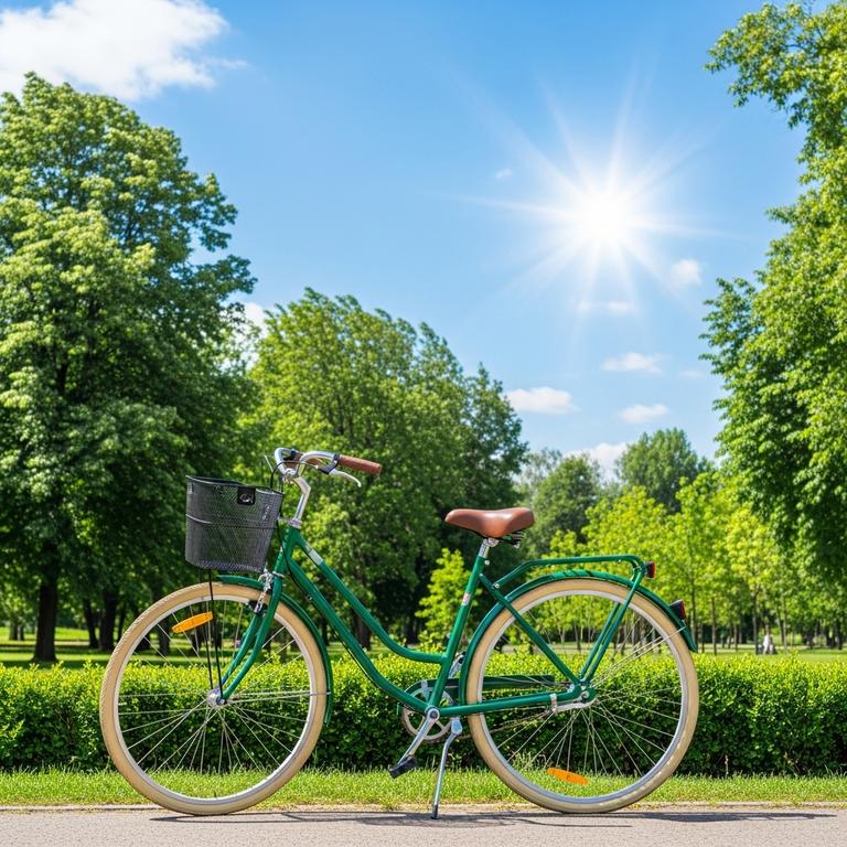 Fahrrad in der Sonne - dieses Bild wurde mit Künstlicher Intelligenz erzeugt