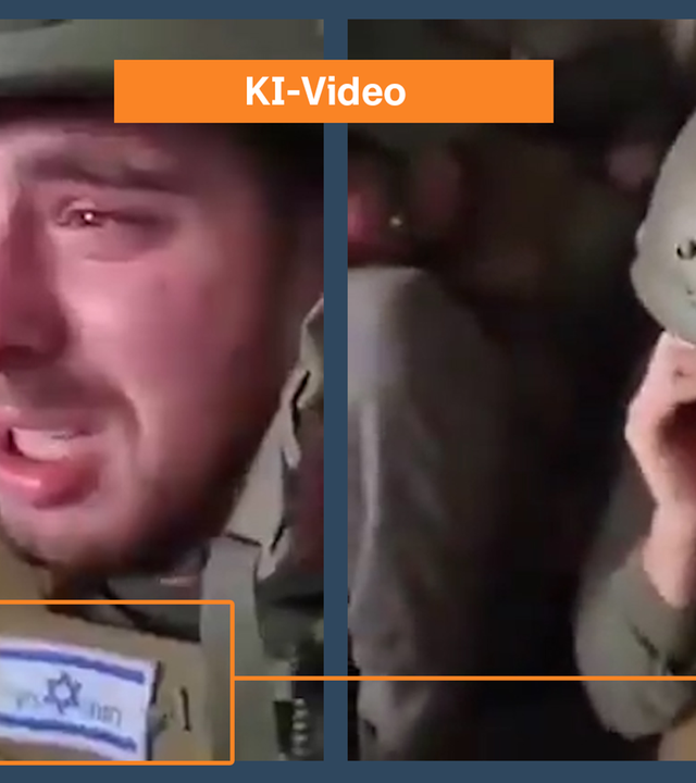 Mit KI erstellte Aufnahmen von weinenden israelischen Soldaten