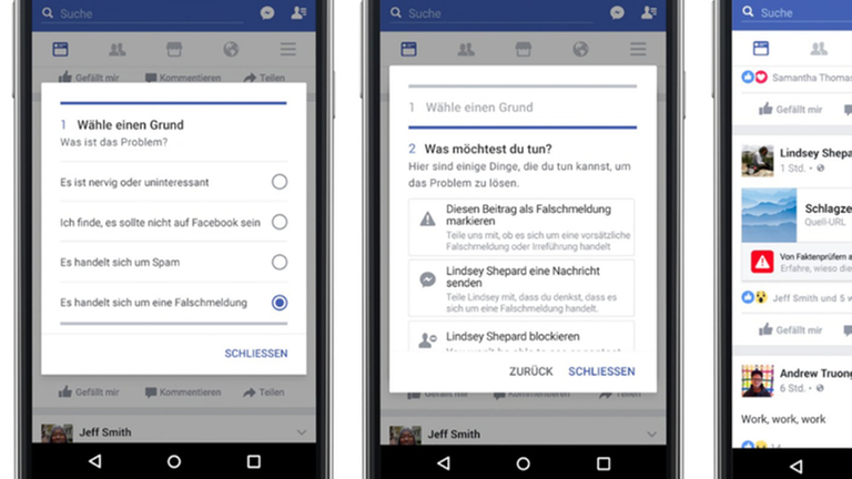 Markierte Facebookseite