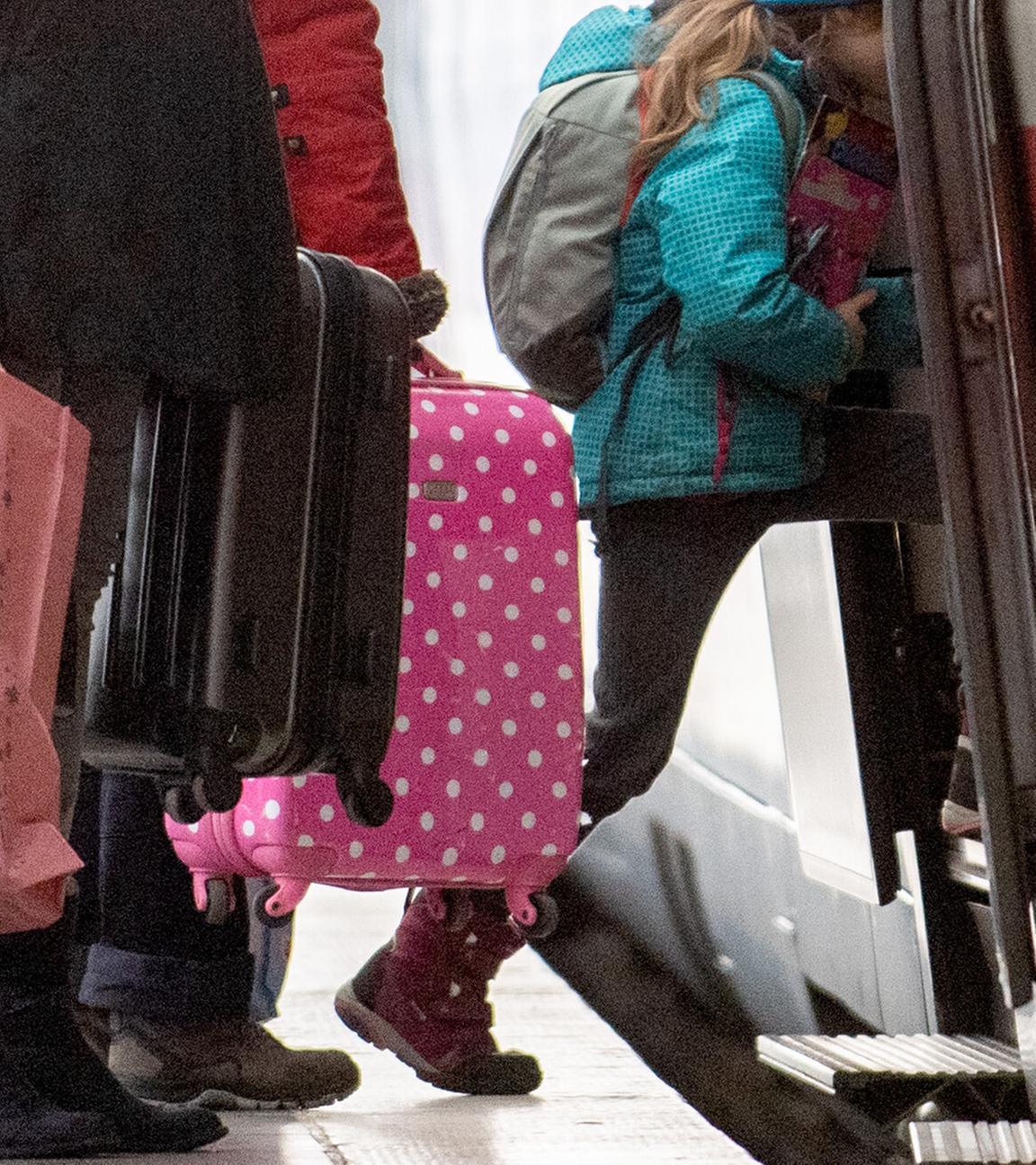 Eine Familie steigt in einen Zug der Deutschen Bahn. (Symbolbild)