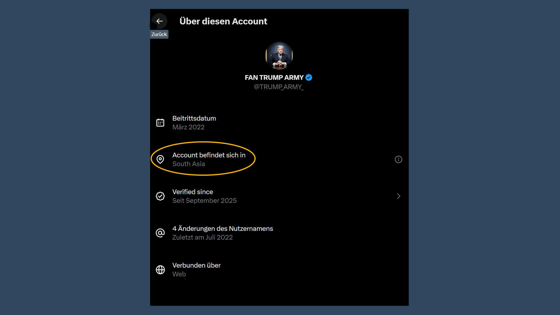 Profil der FAN TRUMP ARMY auf X