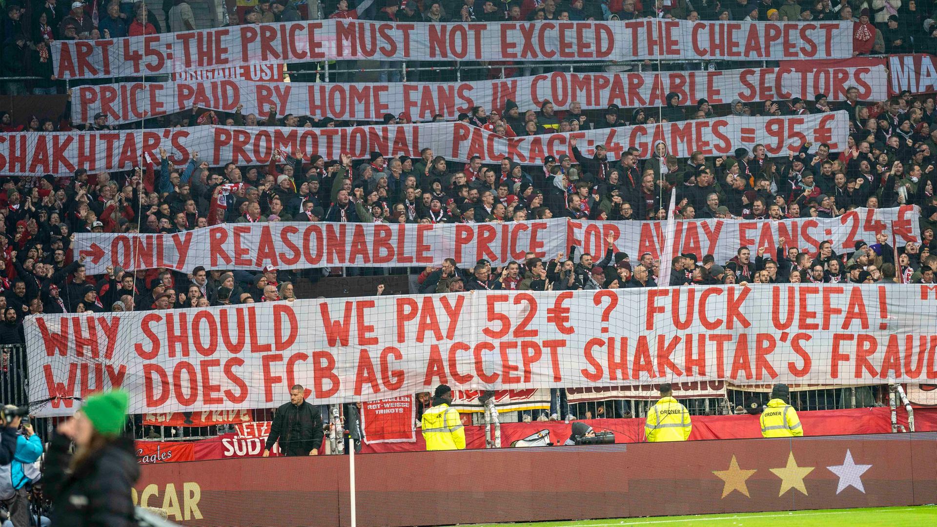 Fanprotest der Bayern München Fans