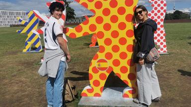 Spanien-Fans: Dionicio Garcia und Jimena Balero (rechts)