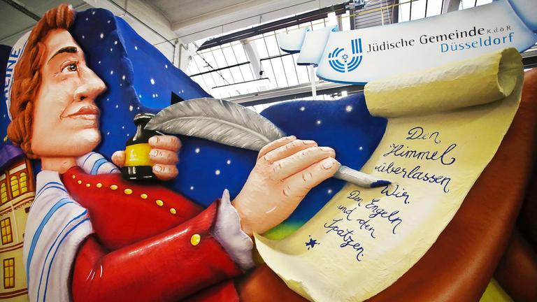 Fastnacht 2018 - Erstmals ein Motivwagen der jüdische Gemeinde, aufgenommen am 16.01.2018 in Düsseldorf
