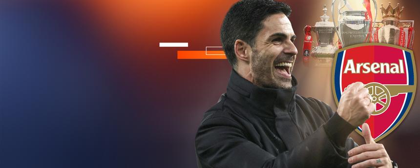 Mikel Arteta jubelt