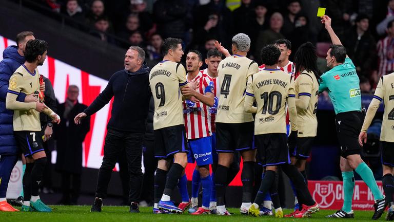 Rudelbildung beim Spiel zwischen Barcelona und Atletico