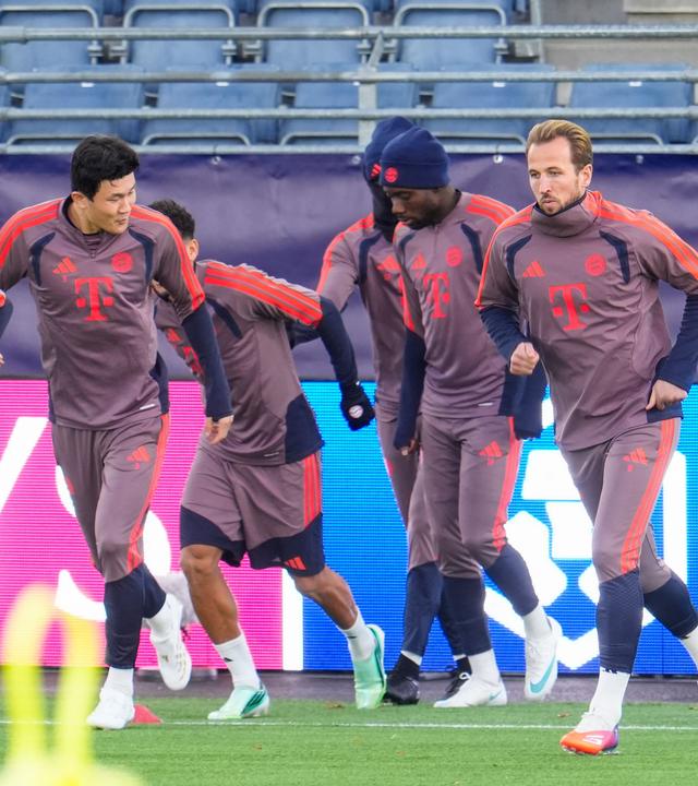 FC Bayern im Training vor der Champions-Partie gegen den FC Arsenal.