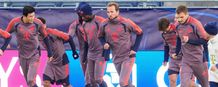 FC Bayern im Training vor der Champions-Partie gegen den FC Arsenal.