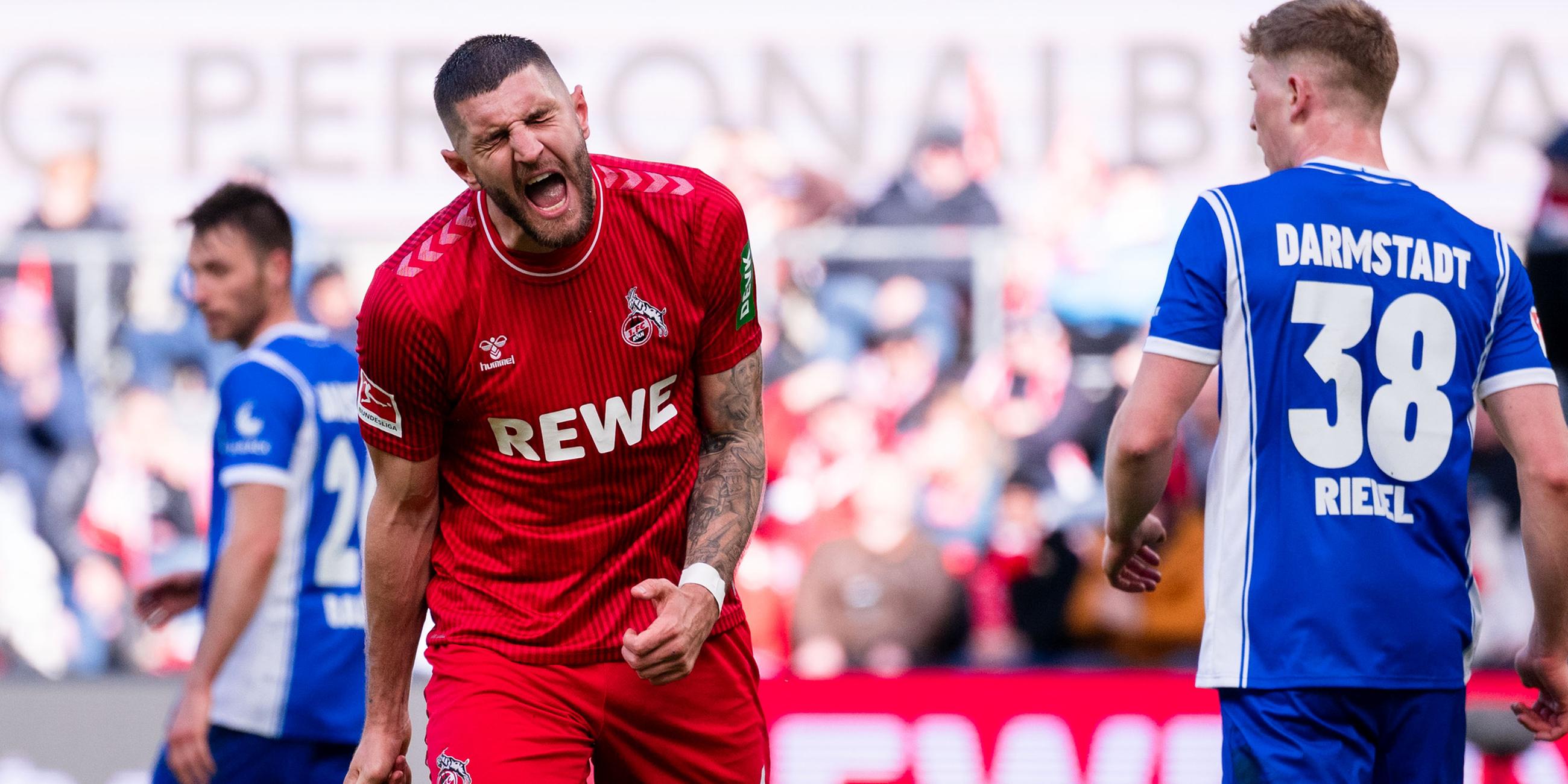 Kölns Julian Chabot reagiert nach einer vergebenen Torchance.
