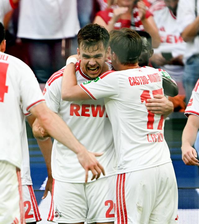 Thijs Dallinga (1. FC Köln) jubelt.