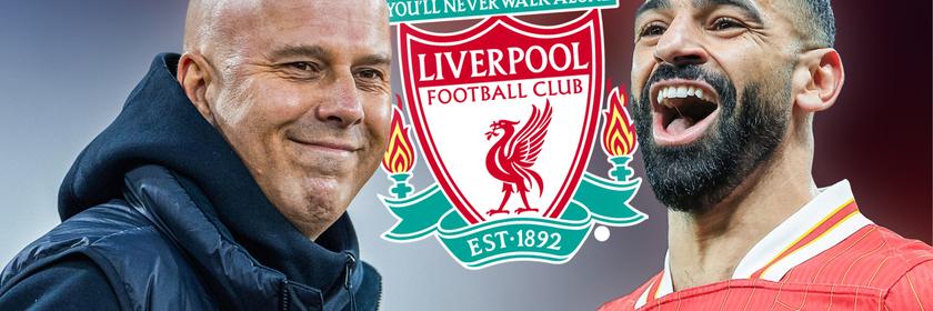 Arne Slot und Mo Salah