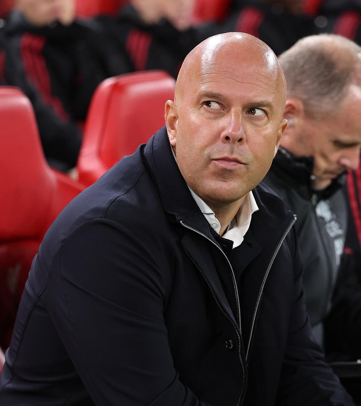 Trainer Arne Slot des Fußballvereins FC Liverpoool im Stadion am 29.10.2025.
