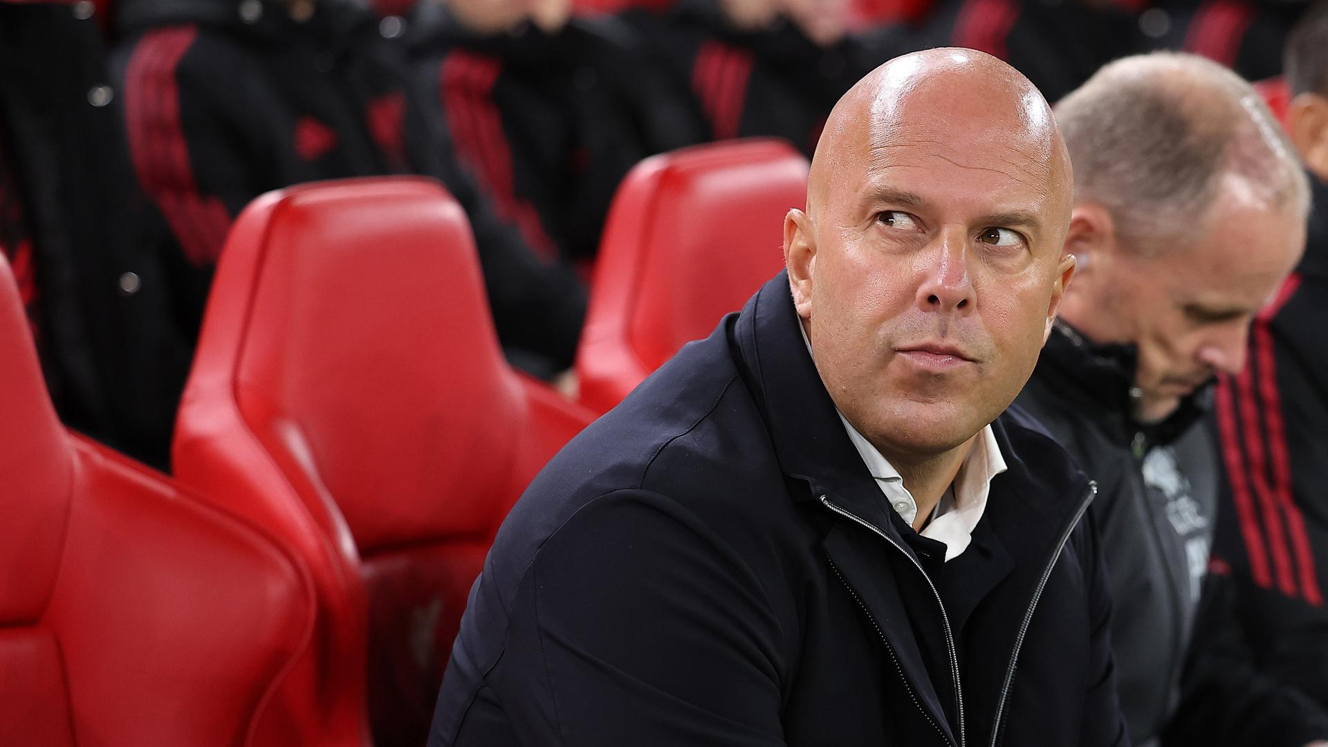 Trainer Arne Slot des Fußballvereins FC Liverpoool im Stadion am 29.10.2025.