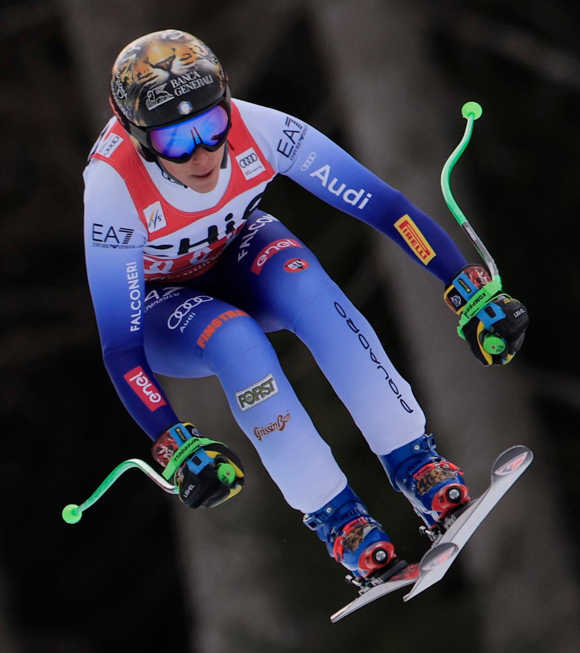 Italiens Frederica Brignone in Aktion in Garmisch-Partenkirchen am 25.01.2025.