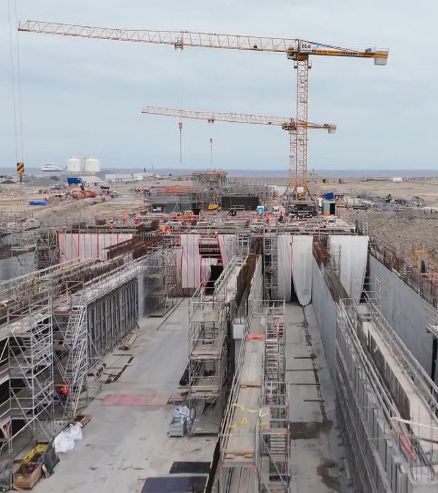 Fehmarnbelt-Tunnel Baustelle