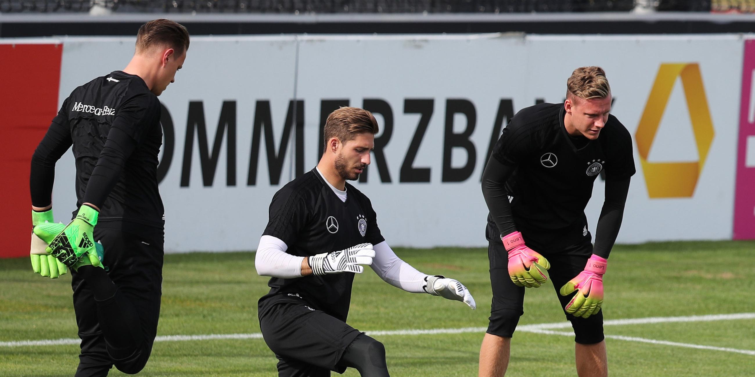Marc-André ter Stegen, Kevin Trapp und Bernd Leno (v.l.)
