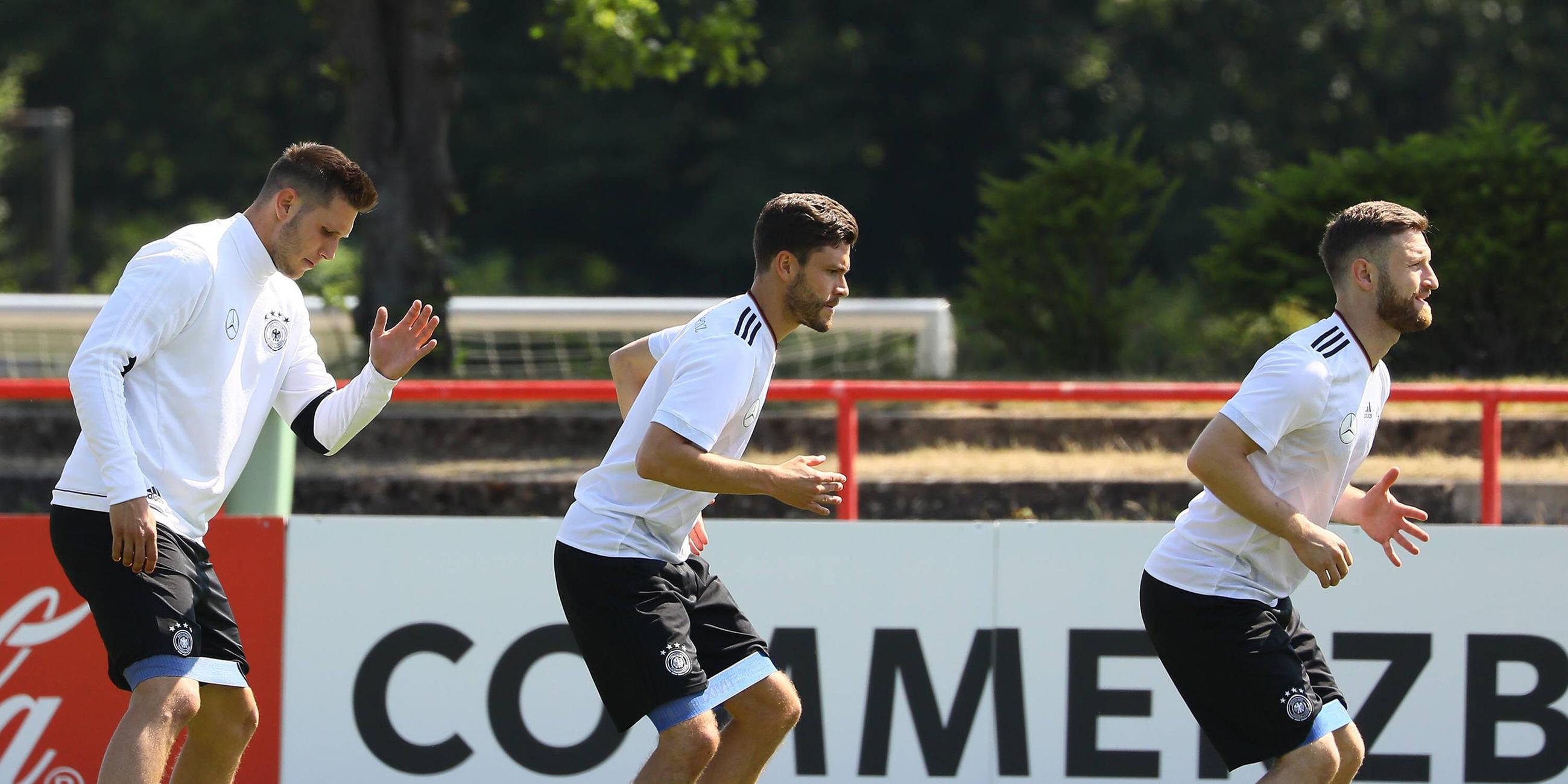 Niklas Süle, Shkodran Mustafi und Jonas Hector