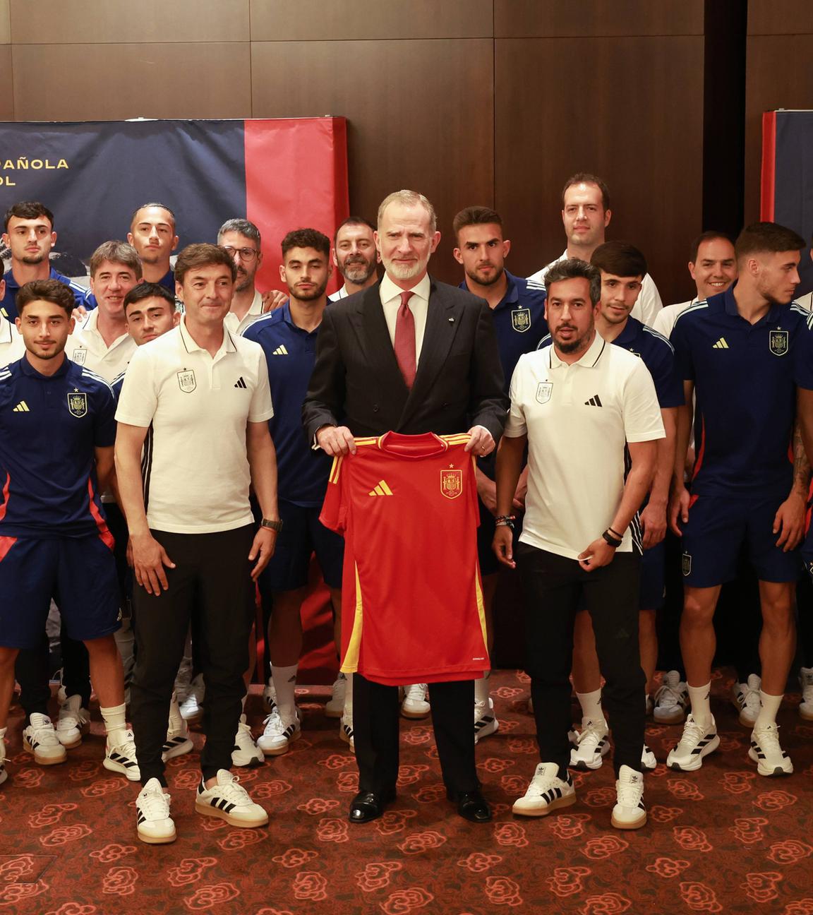 Spanischer König Felipe als Fußballfan