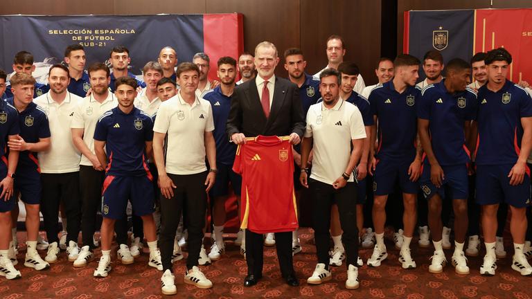 Spanischer König Felipe als Fußballfan