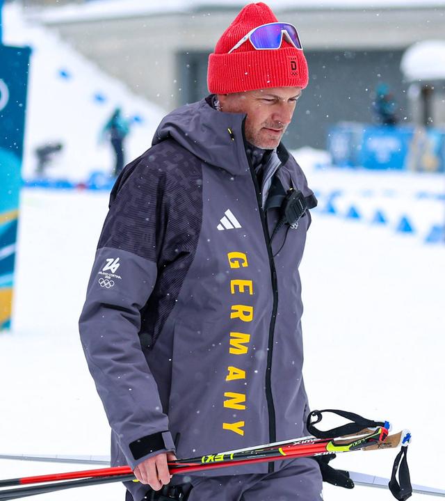 Biathlet Felix Bitterling am 17.Februar 2026 während der Olympischen Winterspiele in Italien.