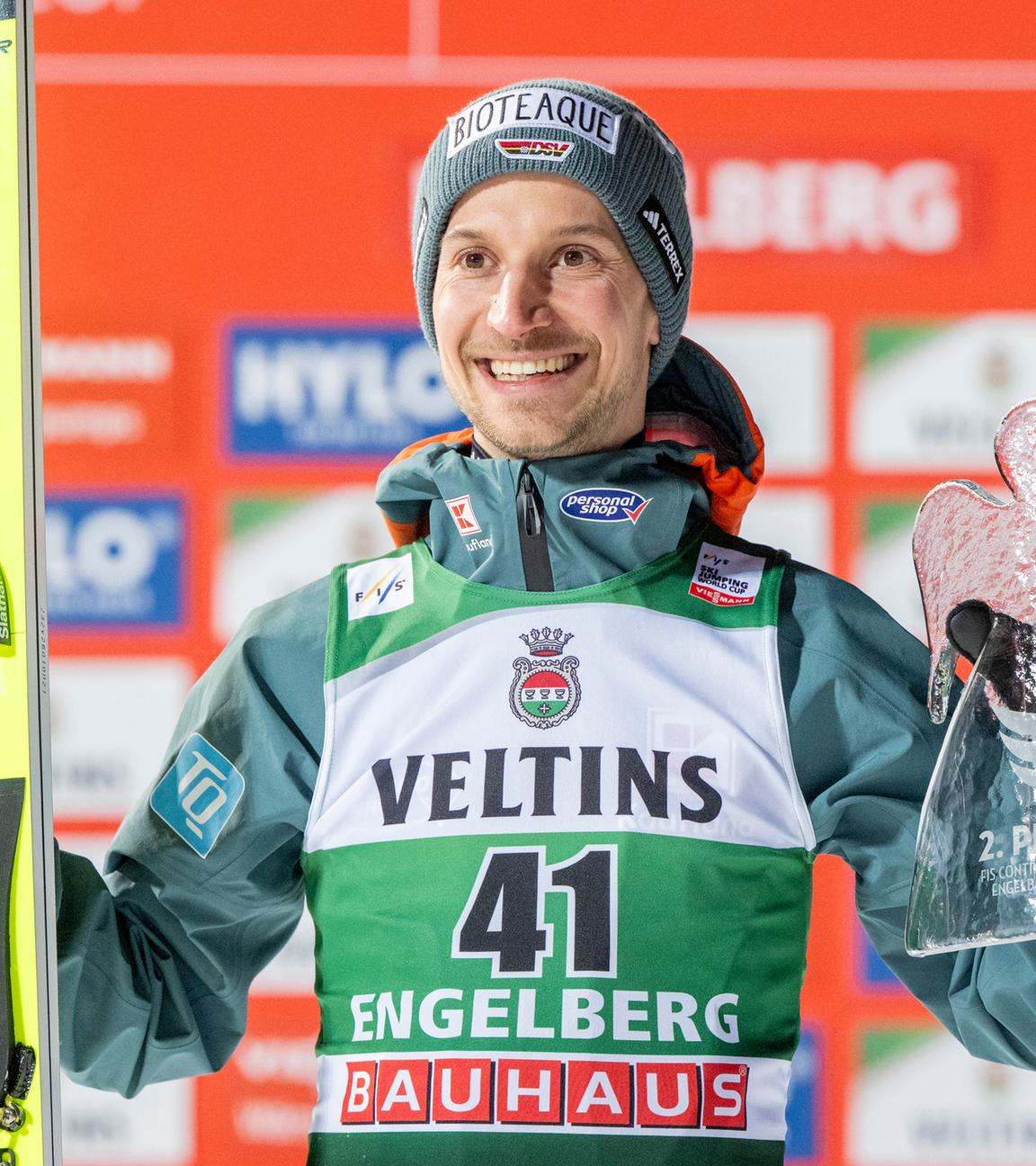 Felix Hoffmann (Deutschland) bei der Siegerehrung.