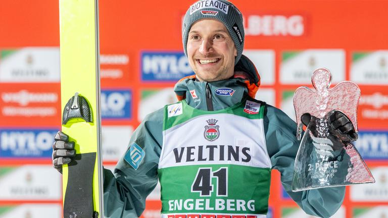 Felix Hoffmann (Deutschland) bei der Siegerehrung.