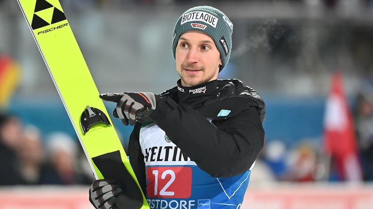 Felix Hoffmann nach dem Springen in Oberstdorf