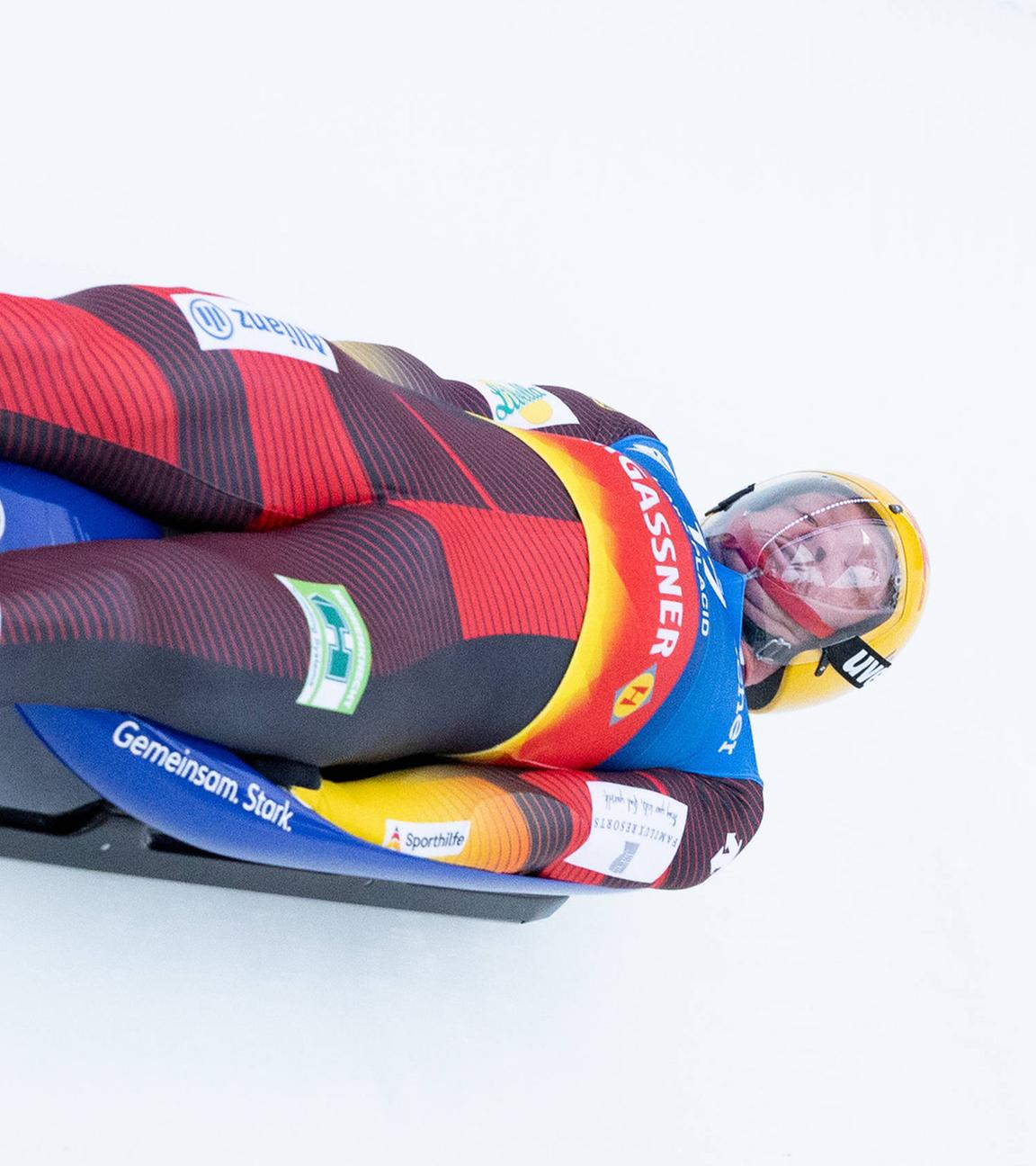 Rodler Felix Loch während der Olympischen Winterspiele in Lake Placid, USA. 