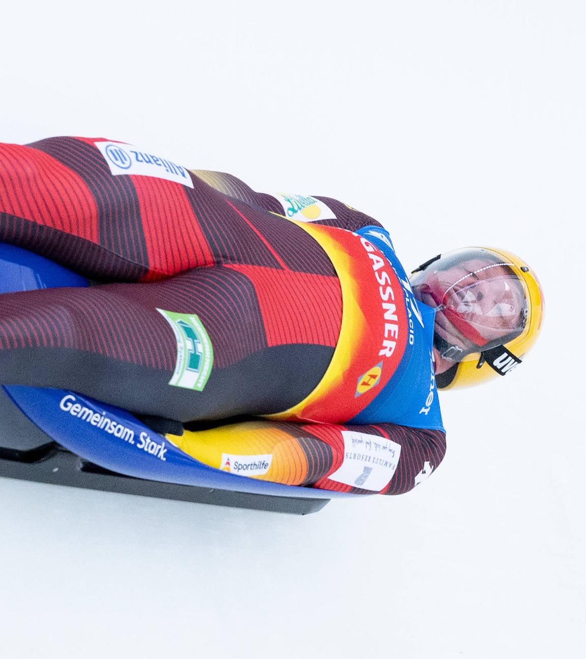 Rodler Felix Loch während der Olympischen Winterspiele in Lake Placid, USA. 