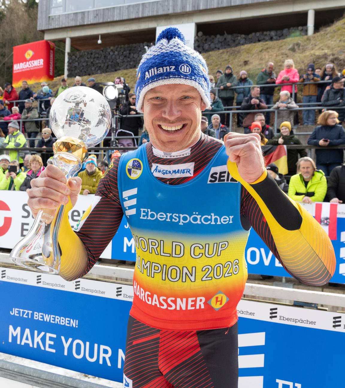 Gesamtweltcupsieger Felix Loch am 08.03.2026 in Altenberg. 