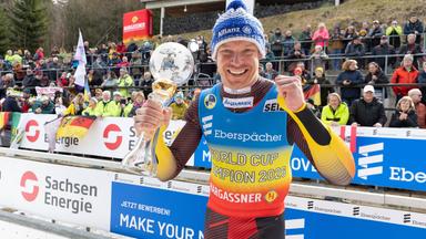 Gesamtweltcupsieger Felix Loch am 08.03.2026 in Altenberg. 