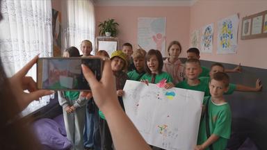 Ukrainische Kinder im Ferienlager