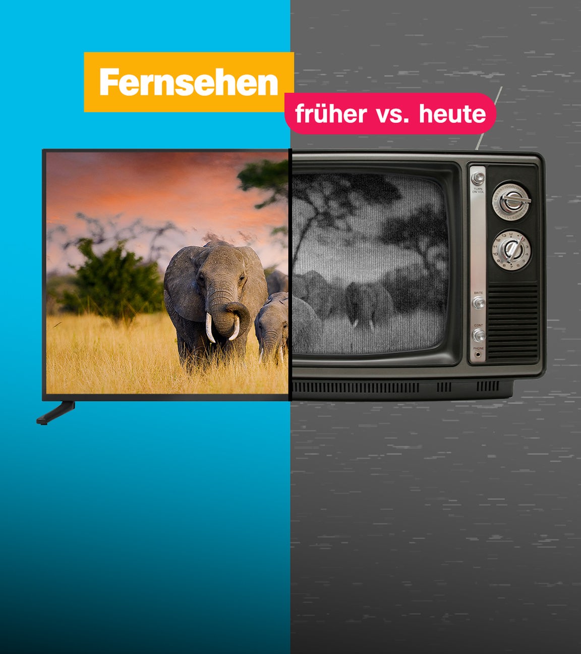 Fernsehen: früher vs. heute