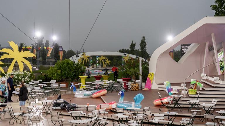ZDF-Fernsehgarten wegen Unwetter evakuiert