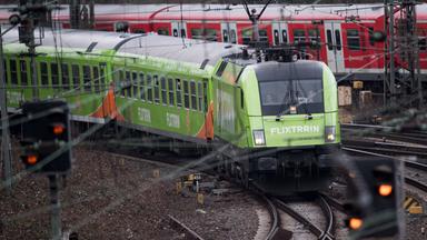 Hamburg: Der "Flixtrain" fährt in den Hamburger Hauptbahnhof ein.